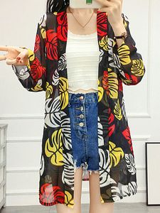 Printed Long Sleeve Cardigan