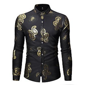 Men's Shirt Graphic Classic Collar Casual Daily Long Sleeve Tops Casual Sports Blue White Black Lightinthebox