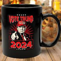 Funny Cofee Mug ,Vote Trump 2024 Mug 3D Print Mug,Ceramic Funny Coffee Mug Black, Father's Day Gift 1.2oz/330ml Lightinthebox