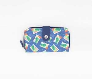 Womens Be Shore Zip Around Wallet  Blue Combo