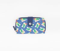 Womens Be Shore Zip Around Wallet  Blue Combo - thumbnail