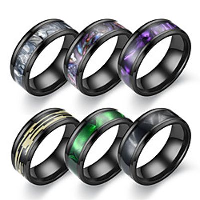 black elegant colorful purple colorful shell ring  Lightinthebox