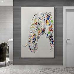 Mintura Handmade Abstract Elephant Animal Oil Paintings On Canvas Wall Art Decoration Modern Picture For Home Decor Rolled Frameless Unstretched Painting Lightinthebox