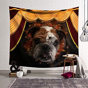 Circus Curtain Wall Tapestry Art Decor Blanket Curtain Hanging Home Bedroom Living Room Decoration Dog Lightinthebox