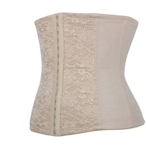 Women Sexy Embroidered Elastic Breathable Corset Steel Boned Waist Training Underbust Bustiers