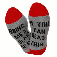 Mens Women Cotton Humor Words Printed Socks Casual Sport Lovers Socks