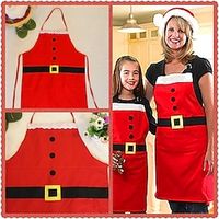 2 PCS Santa Claus Elf Cosplay Costume Apron Men's Women's Unisex Boys Christmas Christmas Carnival Christmas Eve Polyester Apron miniinthebox - thumbnail