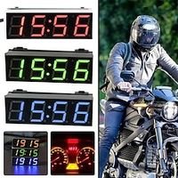 New Mini Car Digital Clock Thermometer Voltmeter 3 Display Led Interior In Digital Electronic Voltmeter Timer 1 Accessory F4w2 miniinthebox - thumbnail