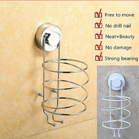 Simplicity Stainless Steel Hair Hryer Holder Bathroom Non-smearing Wall Sucking Hair Dryer Shelf Simplicity Stainless Steel Hair Hryer Holder Bathroom Non-smearing Wall Sucking Hair Dryer Shelf