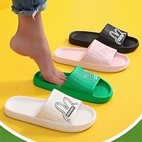 Quick Drying Non-slip Women's House Slippers Cartoon Print Rabbit Slippers Men's EVA Slipper Bath Flat Platform Home Slippers Slides Flip Flops Beach Sandals Lightinthebox - thumbnail