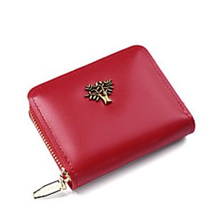 Women's Unisex Bags PU Leather Polyester Coin Purse Zipper Solid Color Tree Daily Outdoor 2021 Blue Blushing Pink Red Lightinthebox