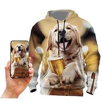 Graphic Color Block Men's Fashion 3D Print Hoodie Holiday Vacation Streetwear Hoodies Custom Print Blue Long Sleeve Hooded Print 3D Print Spring   Fall Designer Hoodie Sweatshirt Lightinthebox - thumbnail