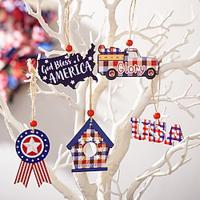 Independence Day Decorations: American Holiday Wooden Hanging Ornaments - Perfect for Celebrating USA National Holidays and Memorial Days Lightinthebox