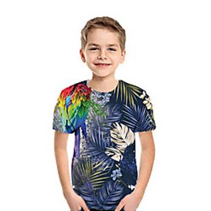 Kids Boys' T shirt Tee Short Sleeve Graphic Print Royal Blue Children Tops Summer Active Regular Fit 3-13 Years miniinthebox