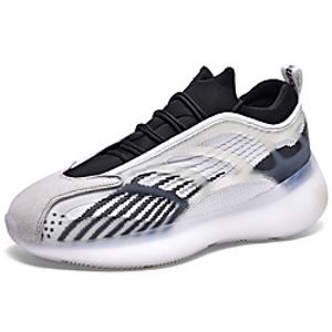 Men's Loafers  Slip-Ons Sporty Daily Running Shoes Walking Shoes Tissage Volant Non-slipping Black / White Black / Red Gray Fall Spring miniinthebox