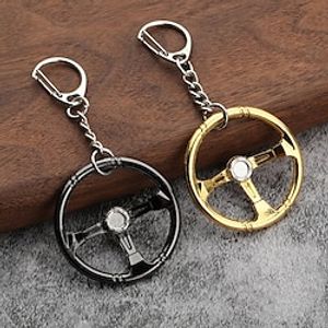 Novelty Car Steering Wheel Keychain Zinc Alloy Keyring Key Fob Pendant Lightinthebox