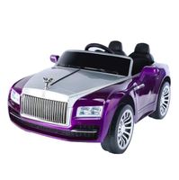 Megastar Licensed Rolls Royce 12V Ride On Toy Ride On Car For Kids 2 Seats Remote Control - Purple (UAE Delivery Only)