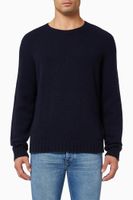 Curved Logo Sweater in Wool Knit