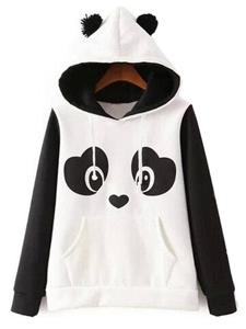 Casual Cute Panda Women Hoodies