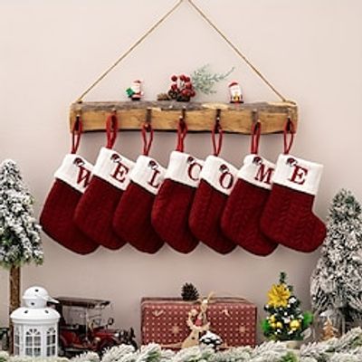Christmas Stocking Classic Red Letter Christmas Socks Knitting Holiday Festive Pendant Decoration Gifts Lightinthebox Christmas Stocking Classic Red Letter Christmas Socks Knitting Holiday Festive Pendant Decoration Gifts Lightinthebox