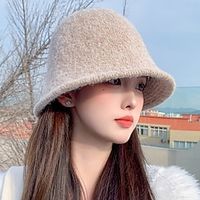 Hats Headwear Polyester Bowler  Cloche Hat Bucket Hat Floppy Hat Casual Holiday Simple Classic With Pure Color Splicing Headpiece Headwear Lightinthebox - thumbnail