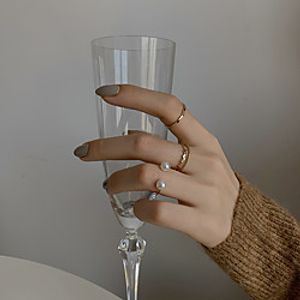 four-piece set ~ japanese light luxury conformal ring female fashion personality niche design exquisite ring simple ring set Lightinthebox