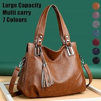 Women's Handbag Crossbody Bag Shoulder Bag Boston Bag PU Leather Shopping Daily Holiday Pendant Tassel Zipper Large Capacity Durable Multi Carry Solid Color Lake blue Black Yellow miniinthebox Women's Handbag Crossbody Bag Shoulder Bag Boston Bag PU Leather Shopping Daily Holiday Pendant Tassel Zipper Large Capacity Durable Multi Carry Solid Color Lake blue Black Yellow miniinthebox