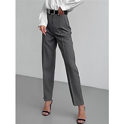Women's Dress Pants Skinny Pants Trousers Full Length Fashion Streetwear Office  Career Street Grey Black S M Fall Winter Lightinthebox