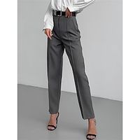 Women's Dress Pants Skinny Pants Trousers Full Length Fashion Streetwear Office  Career Street Grey Black S M Fall Winter Lightinthebox - thumbnail