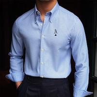 Business Casual Men's Printed Shirts Formal Fall Winter Spring Summer Turndown Long Sleeve Blue S, M, L 4-Way Stretch Fabric Shirt Lightinthebox