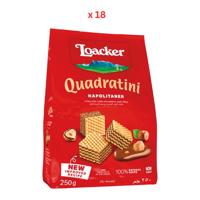 Loacker Quadratini Napolitaner Wafer 18 X 250Gms (UAE Delivery Only)