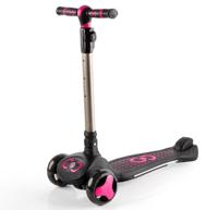 Megastar Coolwheels Nova 3 Wheels Kick Scooter With Flashing Led Lights For Kids 6+ Age - Pink (UAE Delivery Only)