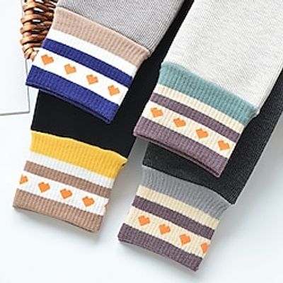 Toddler Girls' Leggings Solid Color Active School 3-7 Years Spring Milk coffee oat Black Lightinthebox