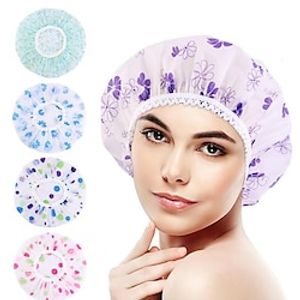 Printing Waterproof Shower Cap Peva Bath Care Cap Kitchen Oil Smoke Cap miniinthebox