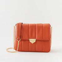 Sasha Solid Crossbody Bag with Chain Strap and Button Closure