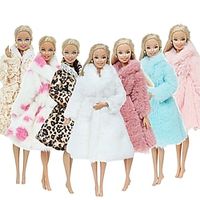 Rondom 7 Sets 30cm Yi Tian Barbie Doll Clothing Wedding Dress Simulation Doll Fur Coat Lightinthebox - thumbnail