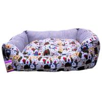 Coco Kindi Multicolored Animal Printed Washable Sofa Cotton Bed For Dogs & Cats - Size 4 - 58 X 65 X 15Cm