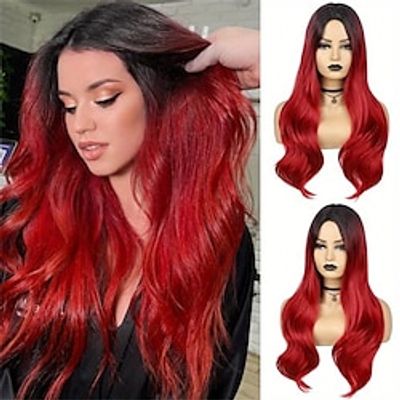 Heat Resistant Synthetic Wig with Balayage Highlights and Bangs for Women - Perfect for Daily Use Christmas Party Wigs miniinthebox Heat Resistant Synthetic Wig with Balayage Highlights and Bangs for Women - Perfect for Daily Use Christmas Party Wigs miniinthebox