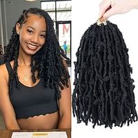 6 Packs 12 Inch Butterfly Faux Locs Crochet Hair for Black Women Distressed Faux Locs Pre looped Pre-twisted Braids miniinthebox - thumbnail