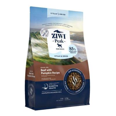 Ziwi Peak Steam & Dried Grass-Fed Beef With Pumpkin Recipe Dry Dog Food 3.2Kg