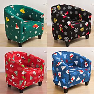 Elastic Tub Sofa Armchair Seat Cover Christmas Printed Sofa Cover Armchair Cover Protector Bathtub Chair Covers Furniture Slipcover miniinthebox