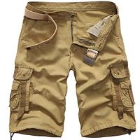 Men's Tactical Shorts Cargo Shorts Shorts Button Multi Pocket Plain Wearable Short Outdoor Daily Going out Fashion Classic Black Khaki Lightinthebox