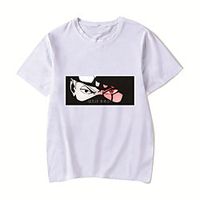 Men's Unisex Tee T shirt Hot Stamping Anime Graphic Prints Plus Size Naruto Print Short Sleeve Casual Tops Cotton Basic Designer Big and Tall White Black Red miniinthebox - thumbnail