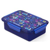 Eazy Kids 1 - 2 - 3 - 4 Compartment Convertible Bento Lunch Box Astronauts - Blue - 850ml