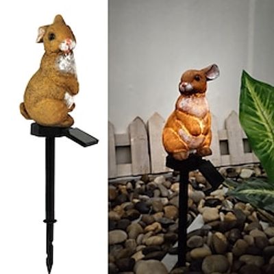 Solar Rabbit Outdoor Garden Light Outdoor Path Solar Powered Rabbit Stake Lights for Walkway Yard Lawn Landscape Lighting Lightinthebox
