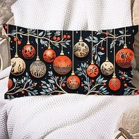 Christmas Lumbar Pillow Xmas Decorative Toss Pillows Cover 1PC Soft Cushion Case Pillowcase for Bedroom Livingroom Sofa Couch Chair miniinthebox