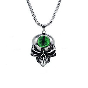 Men's Pendant Necklace Geometrical Skull Fashion Titanium Steel Silver 55 cm Necklace Jewelry 1pc For Daily Holiday miniinthebox