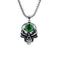 Men's Pendant Necklace Geometrical Skull Fashion Titanium Steel Silver 55 cm Necklace Jewelry 1pc For Daily Holiday miniinthebox - thumbnail