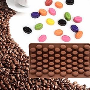 55 Hole Mini Coffee Bean Shaped Silicone Cake Mold Chocolate Candy Mold Cake Decorating Tool Baking Fudge accessoire patisserie Lightinthebox