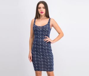 Womes Sleeveless Bodycon Dress  Purple/Navy